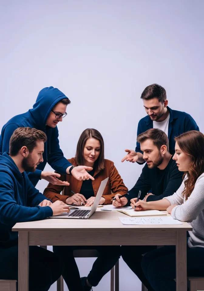 Grupo em reunião financeira informal